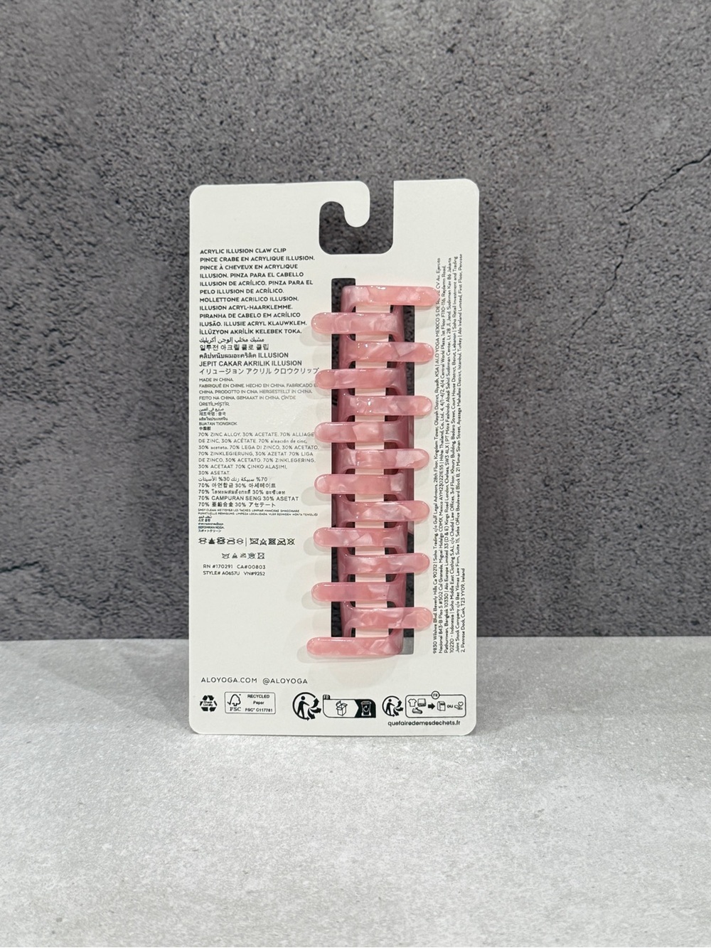 Alo Acrylic Illusion Claw hair clips set of 2 - Picture 7 of 7
